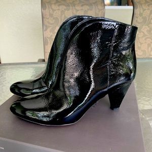 Vince Camuto Black Patent Leather Boots. Like new. Size 7.